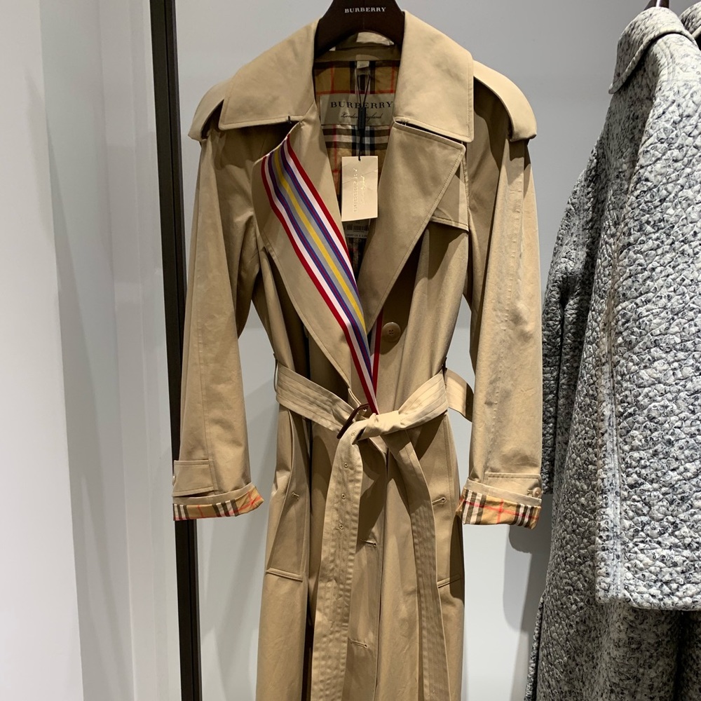 Long Oversized striped Women’s Trench